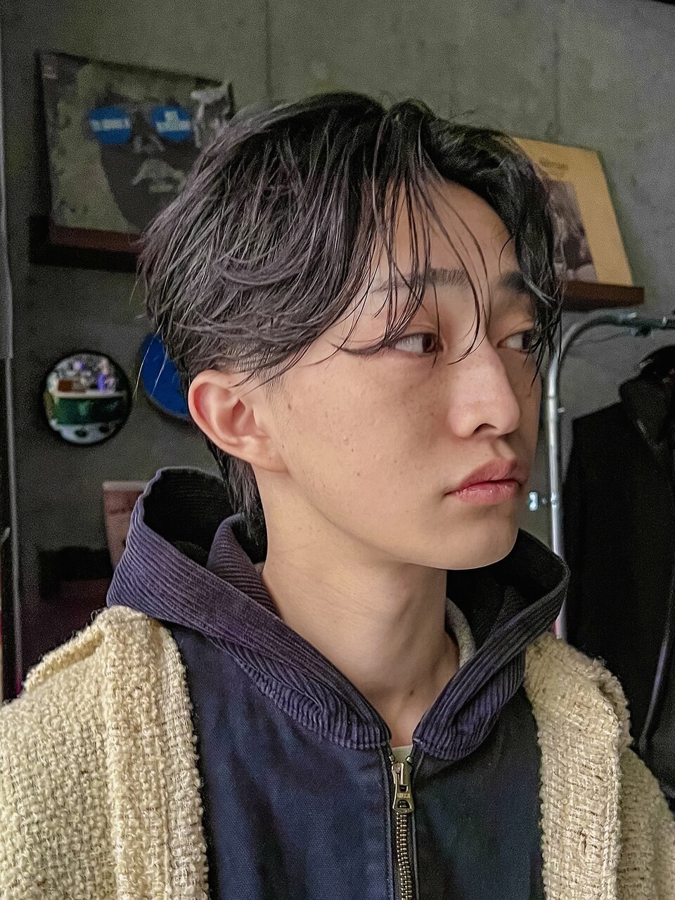 ニュアンスパーマ・メンズカット・毛流れパーマ スタイル写真